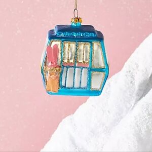 Anthropologie Ski Gondola Ornament New Damaged